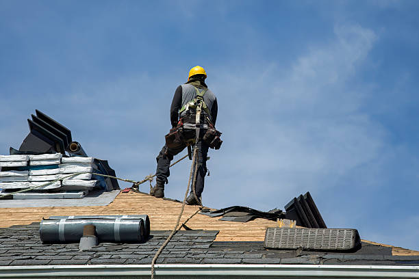 Professional Roof Replacement technician working in Saint Charles, MI
